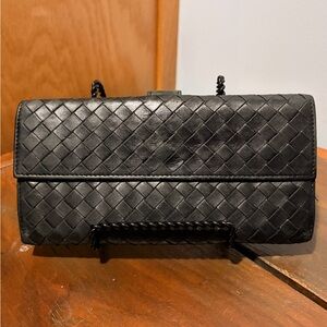 Bottega Veneta Intrecciato Weave Leather Long Wallet